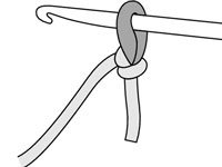 如何在鉤針鉤上開始紗線