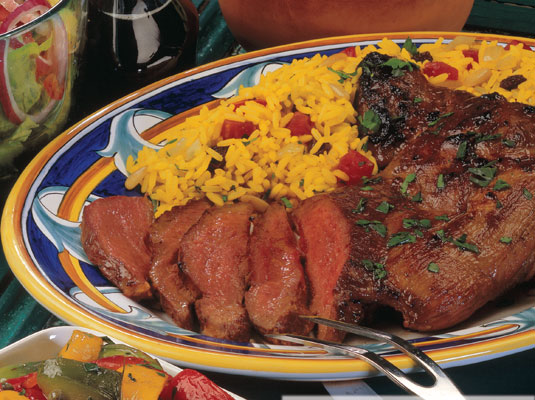 蝴蝶羊腿配蜂蜜芥末醬