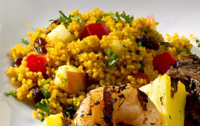 平腹飲食食譜：咖哩蒸粗麥粉