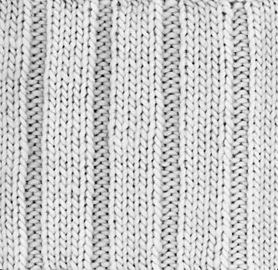 如何編織不均勻的羅紋針跡