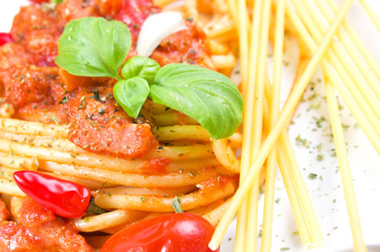 Bucatini with Tomatoes, Onions, and Pancetta (Bucatini all'Amatriciana)